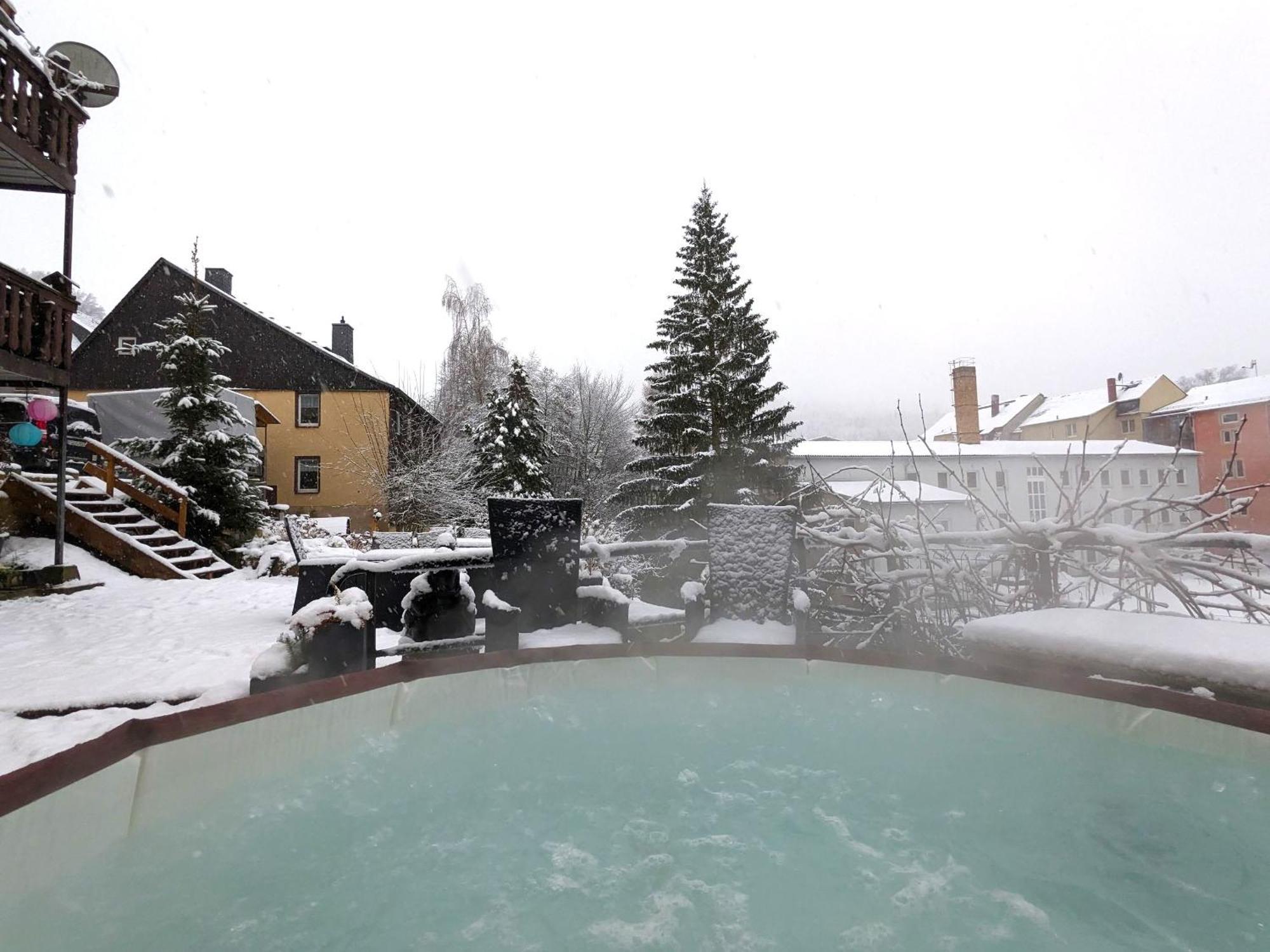 Hw3 - Urlaubsmagie - Helle, Grosse Wohnung Mit Pool Sebnitz Luaran gambar